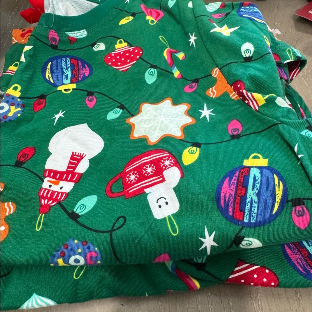Festive Green Holiday Pajama Set